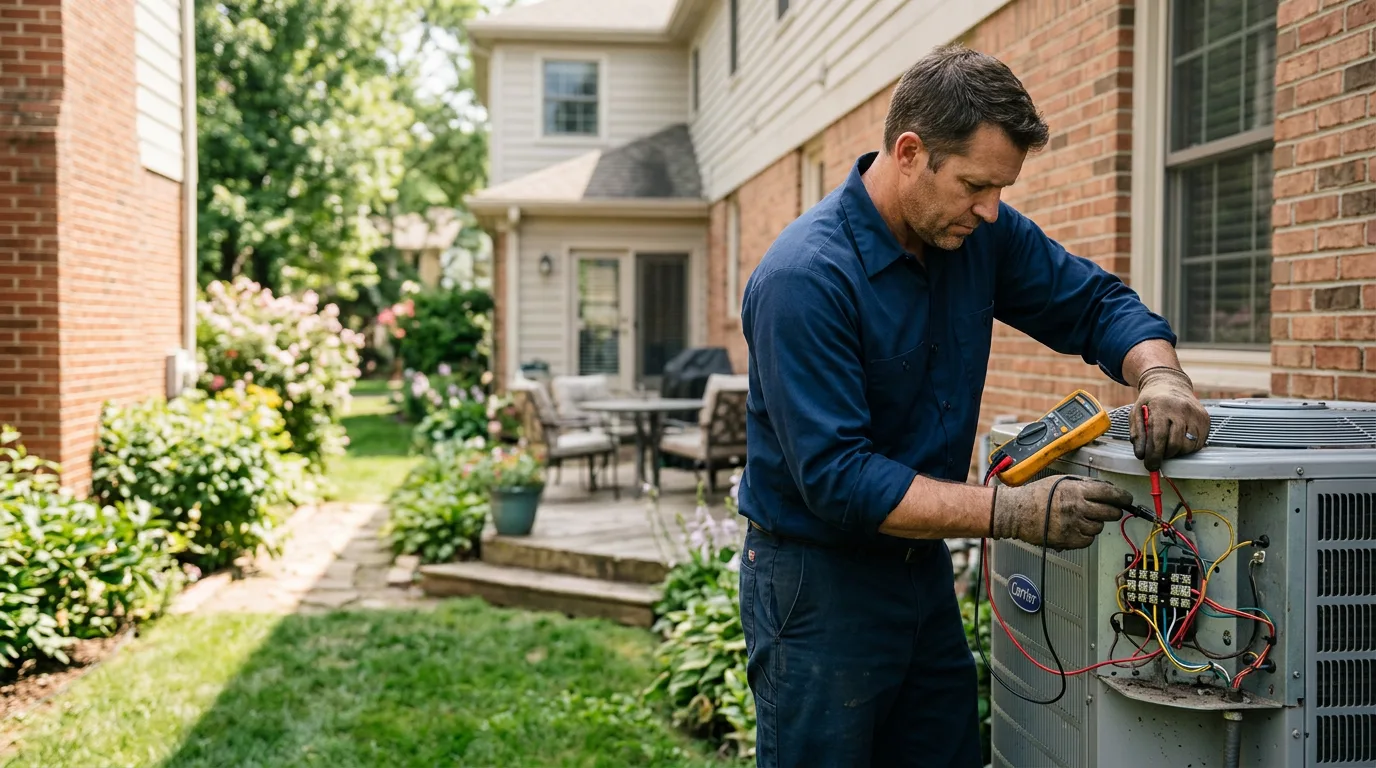 HVAC technician working near Dow City, IA